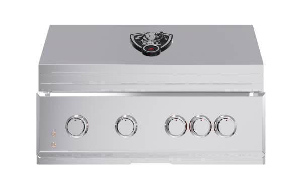 Bear Grill 34GRLFT | Stainless Steel 4 Burner Grill with Flame Tamer